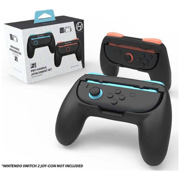 Black Pro Handle Attachment Set of 2 for Switch 2 JC Controllers